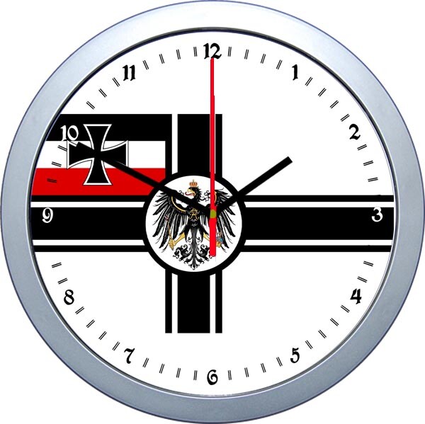 Wall Clock With Motif: Imperial War Flag German Empire Imperial Flag Empire-image