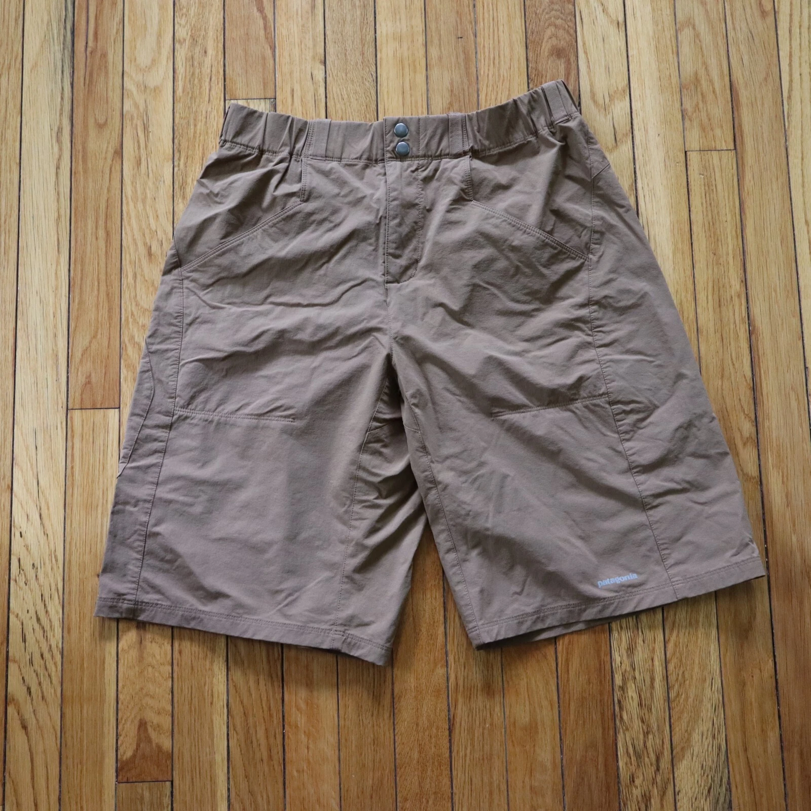 Patagonia Multi Use Nylon Fly Fishing Shorts Mens Large 34 36 Brown Hiking Trail
