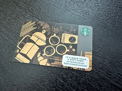 Starbucks 2013 Black Gold Braille Coffee Gift Card