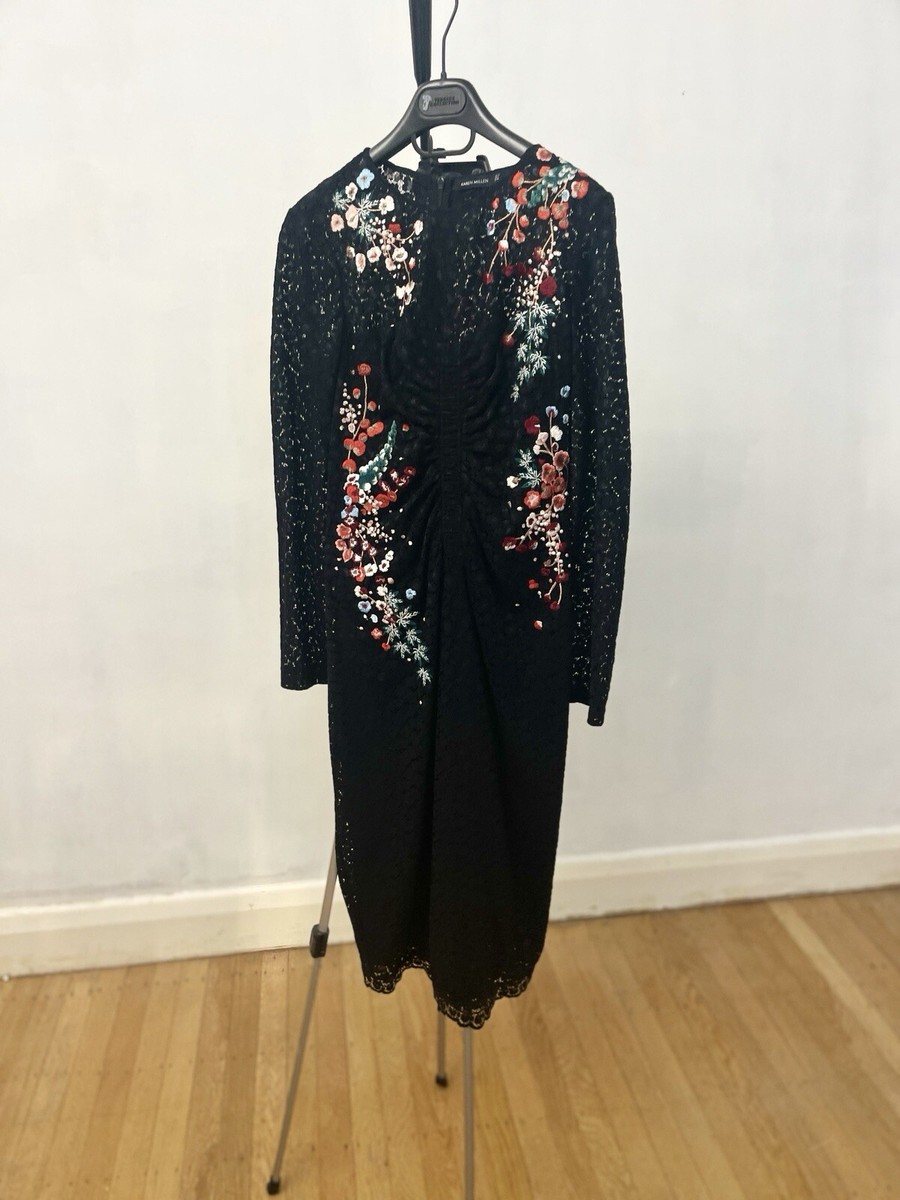 Gorgeous Karen Millen embroidered Japanese Blossom Dress UK12
