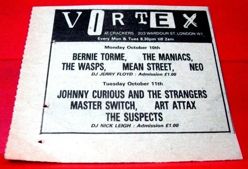 Bernie Torme/Johnny Curious/Masterswitch Vintage ORIG'77 Press/Mag ADVERT 4"x3.5
