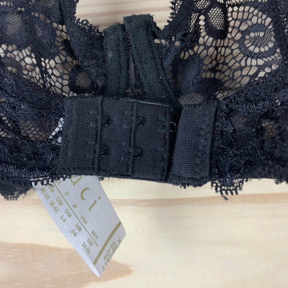 Sujetador Baci 2-8 S/M Halter Cuello Alto Negro Encaje 3166-Negro Foto 3 de 4