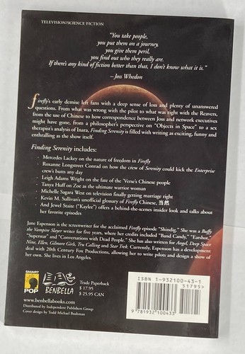 Finding Serenity: Anti-heroes, Lost Shepherds. Essays on Joss Whedon's Firefly. - Imagen 2 de 9