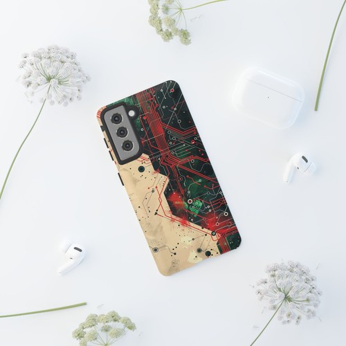 For iPhone | Samsung Galaxy | Pixel Phone Case - Circuit Board Chip Red Green - 第 189/210 張圖片