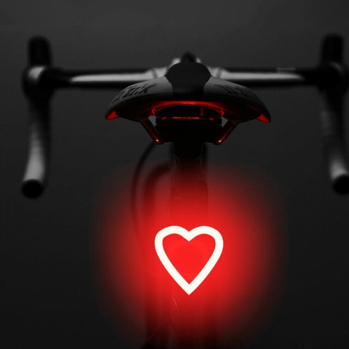 LED Licht USB Aufladung Herzform/Dreieck/Runden Für Fahrrad Rücklicht Camping - Bild 10 von 13
