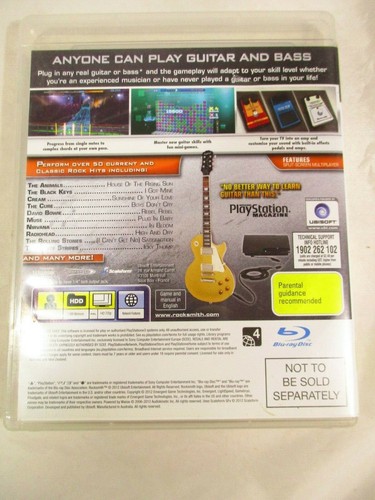 PS3 Rocksmith Authentic Guitar Games PG PAL Ubisoft 2012 1-2 Players Complete - Picture 7 of 7