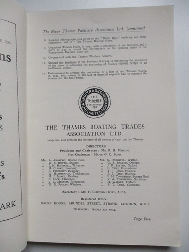 C1930's RIVER THAMES GUIDE Boating ANGLING Places of Interest HOTELS Maps SCARCE - Picture 11 of 21