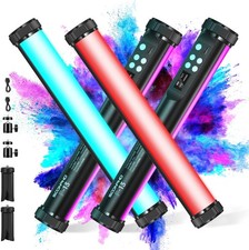 2Pack RGB LED Video Light Stick Wand,3200K 8500K Magnetic Photography Tube