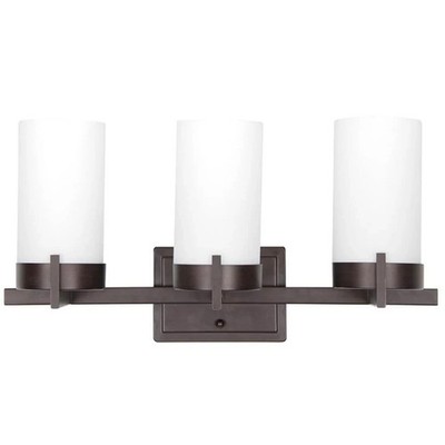 Sunset Lighting Luminette 3-Light Frosted Vanity Glass Provincial Bronze NEW!