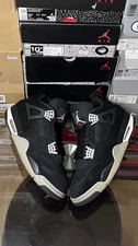 Size 13 - Jordan 4 Retro SE Mid Black Canvas pre owned no box 