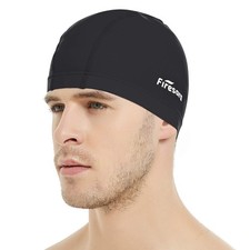 Fabric Swim Cap, High Elasticity Swimming Cap Keeps Hair Clean Breathable Fit...