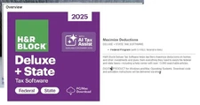 H&R Block Tax Software DELUXE 2025 PC/Mac LlNK + KEY [FREE eFiles + State]