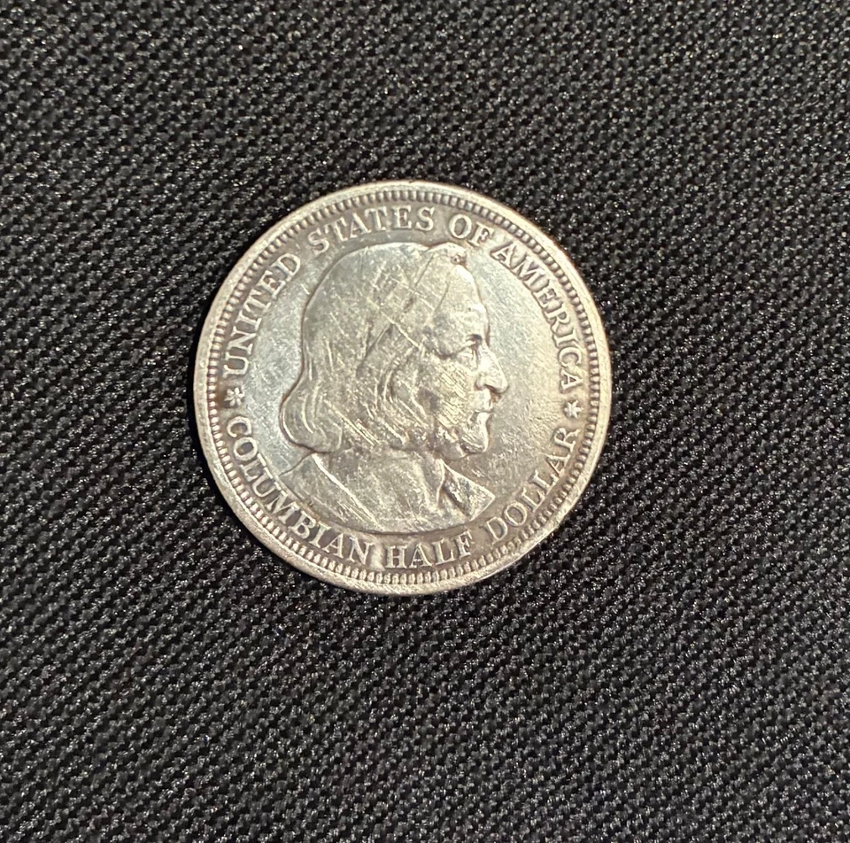 1893 Columbian Exposition Silver Half Dollar XF / AU FIRST MINTED COMMEMORATIVE! - Image 2 of 2