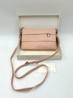 Nina Ricci Leather Triple Zip Crossbody Bag Organizer Wallet Card Holders