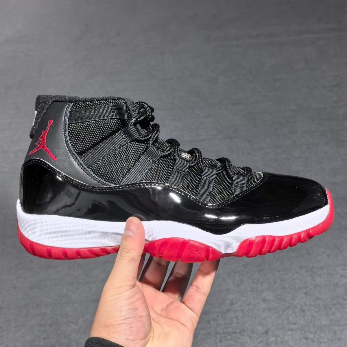 Nike Air Jordan 11 Bred Men's Sneakers Black Red 378037-061 AJ11