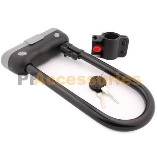 Bicicletta in acciaio resistente 9,5"" x 4"" pollici con blocco a U bicicletta con staffa 2 tasti - Foto 1 di 6