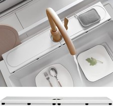 Faucet Mat for Kitchen Sink with Raised Feet, Fast Drying Diatomite Stone Sink