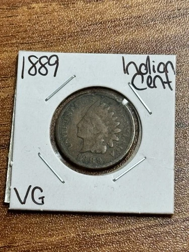 1889 Indian Head Cent Penny Nice VG Very Good U.S. 1c Type Coin (Raw18228)