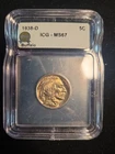 1938-D 5c Buffalo Nickel ICG MS67