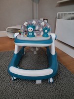 4-in-1 Baby Walker Foldable Activity Push Walker with Adjustable Height & Speed