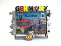 MüNchen Metall Magnet Mit Schieber Bier Brezel Souvenir Germany Marienplatz