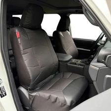 Leatherette & Canvas Car Seat Covers Black Carbon Design For Nissan Sentra