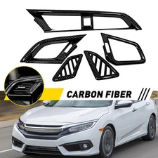 Dashboard Cover Trim 5PCS For Honda Civic 10th 2016-2020 Carbon Fiber Style