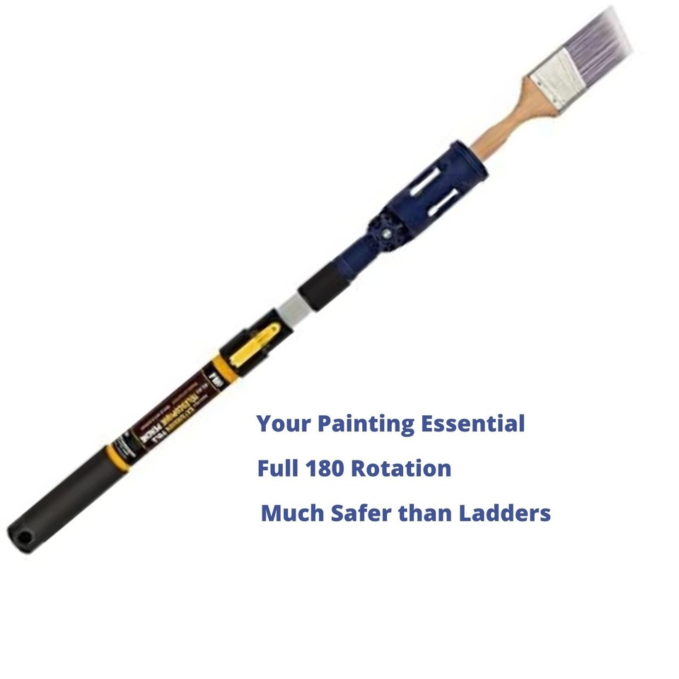 Multi-Angle Paint Brush Extender - Adjustable Pole For High Ceilings, Corners & Trim