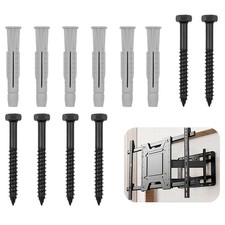6 Pack M8 Lag Bolt Wall Plug for TV Wall Mounting Bracket Into Wood Concrete