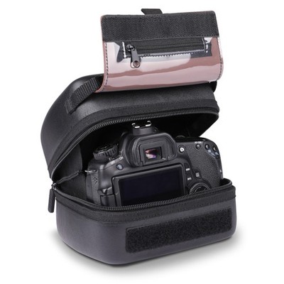 Quick Access DSLR Hard Shell Camera Case w/ Accessory Storage & Padded Interior