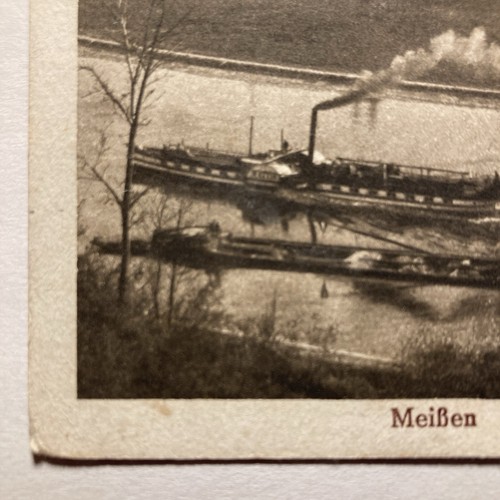 Meißen - Blick von Proschwitz auf die Albrechtsburg und Dom • alte Postkarte - Bild 6 von 6
