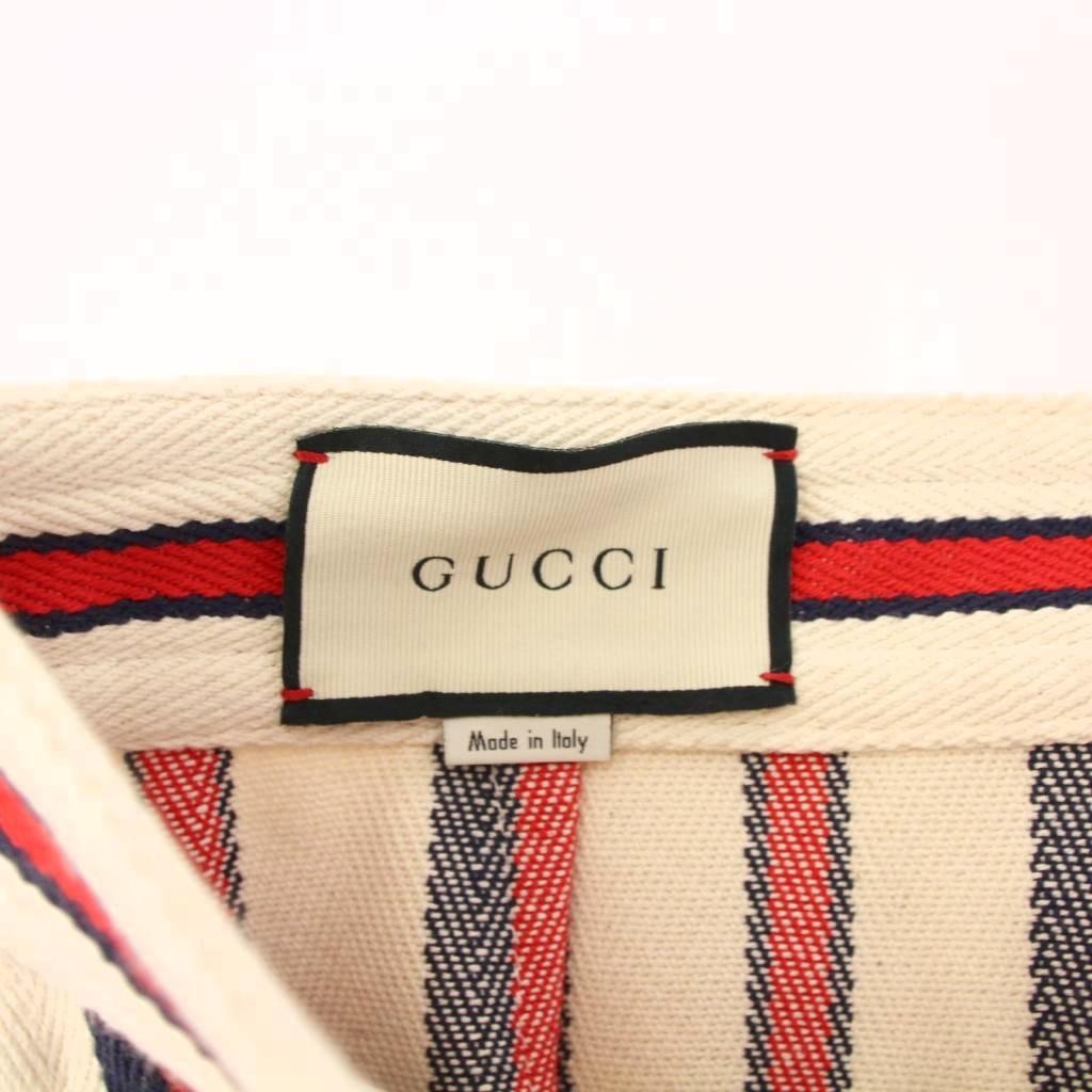 【Skirts】GUCCI Women's Knee-Length A-Line Skirt Cotton with GG Buttons thumbnail 3