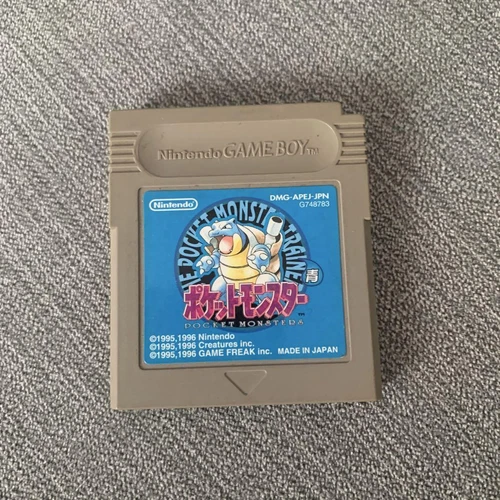 Pokemon Blue Nintendo Game Boy Pocket Monsters 1996 Cartridge Cleaned