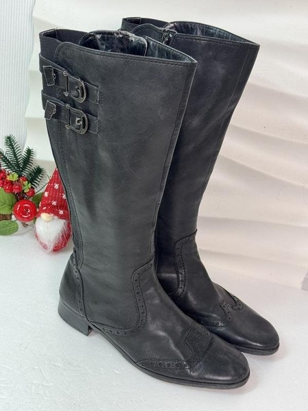 Women Vero Cuoio Boots Black Leather 40