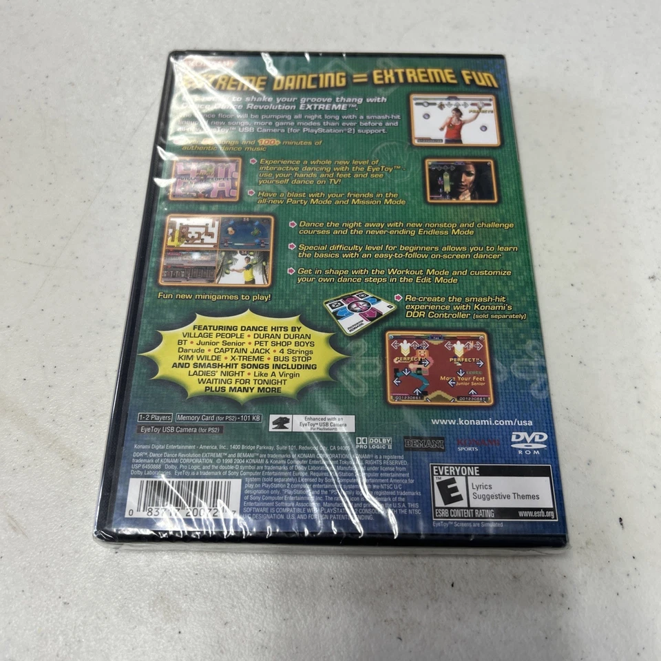 Dance Dance Revolution Extreme (PlayStation 2, 2004) New Sealed Konami Ps2 Nib - Image 2 of 2
