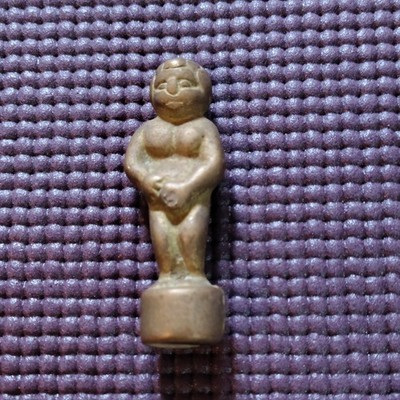 Small Bronze Metal Person Figurine Sculpture Collectible