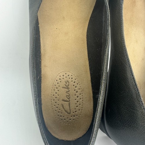 Clarks Women's Leather Ballet Flats Dark hunter Green comfort casual Size 11M - Picture 10 of 14