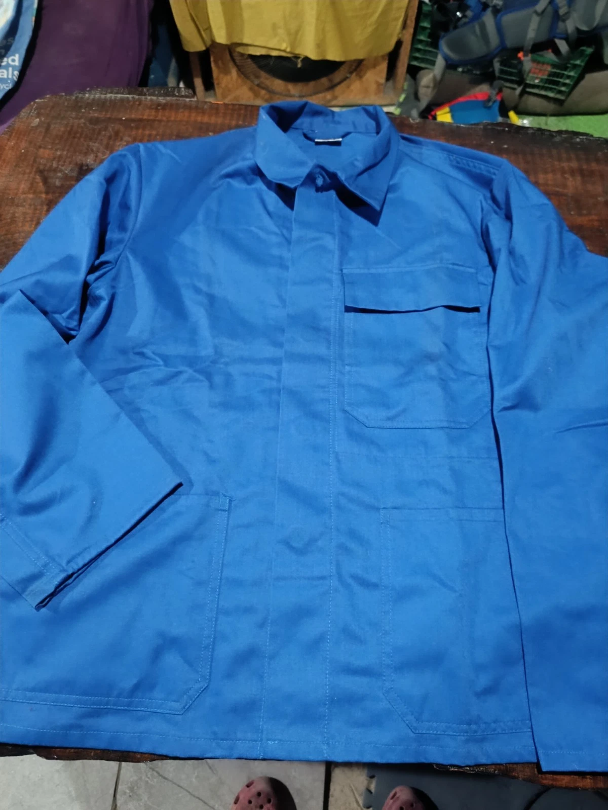 Vintage Deadstock European Workwear Jacket – Blue Chore Coat Utility Uniform image 2