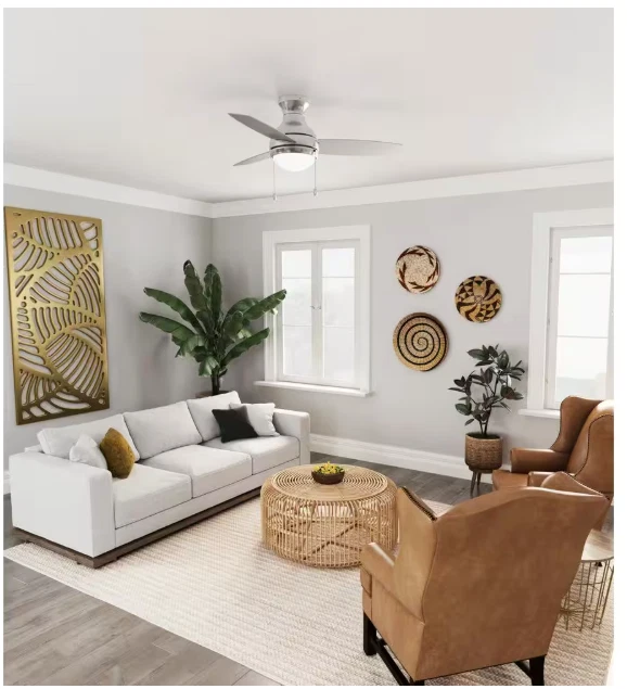 Hunter 52764 Betsy 44 in. Indoor Brushed Nickel Ceiling Fan with Light Kit - Image 3 of 4