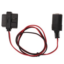 OBD2 Cigarette Lighter Socket Adapter 16Pin T Head Female Connector Power Cord