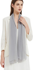 Long Chiffon Sheer Scarf for Womens