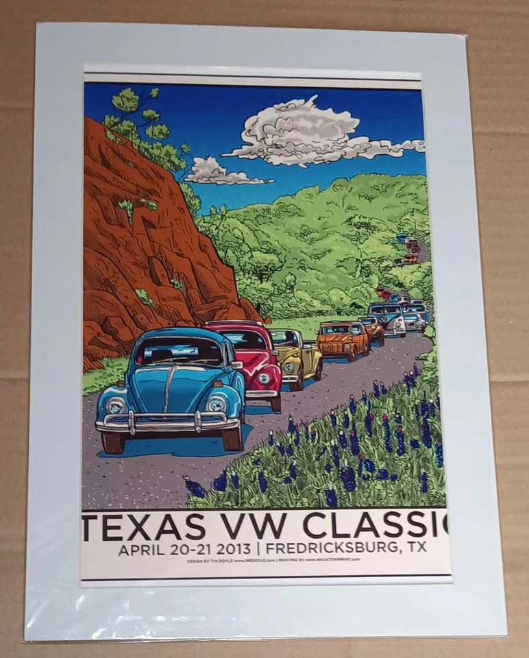 Texas VW Classic Cardboard Poster Print by Tim Doyle April 20-21 2013 - Image 4 of 4