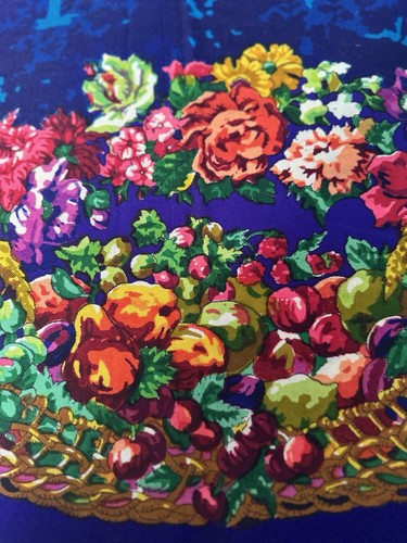 Seltene handbedruckte russische Wolltischdecke - Bild 10 von 24