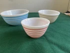 Vintage Pyrex RAINBOW STRIPE Nesting Mixing Bowls (Set of 3) HARD TO FIND