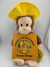 Kohl's Cares Curious George Monkey  12" + Book "Hooray For Halloween"