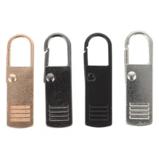 4 Pcs Zipper Heads Zipper Pull Replacements Detachable (L) zipper repair kit