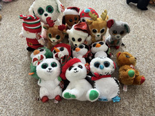 Ty Beanie Boos Christmas Holiday Plush Stuffed Animal Lot w/ Tags