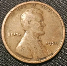 1920 Lincoln Wheat Cent • Philadelphia Mint • Circulated • Free Shipping
