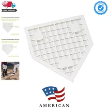 96 Heavy-Duty Rubber Home Plate, White 16" x 17" x 1"