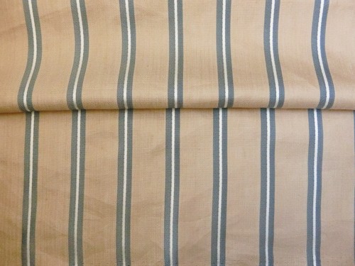 Halo Stripe in Beige Premium Italian Brocade Linen Silk Fabric Bundle, 42x70cm - Picture 3 of 12